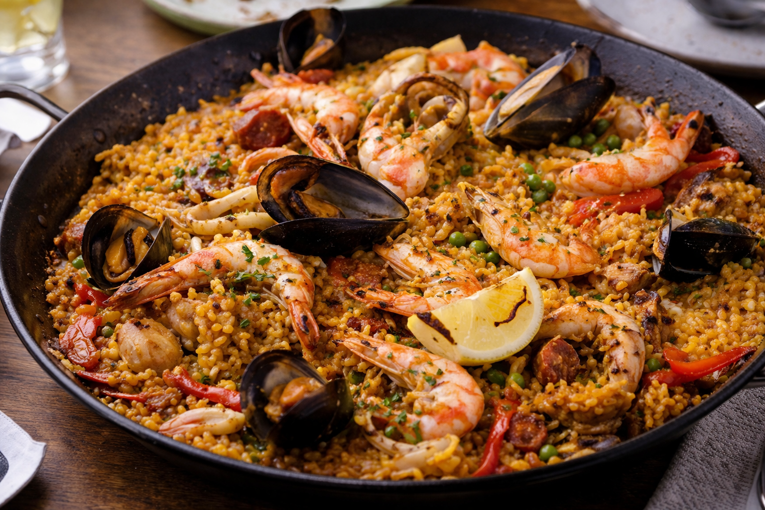 Pizza Calzone paella and risotto